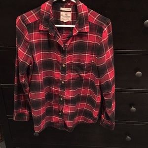 American Eagle Red & Black Flannel - Medium